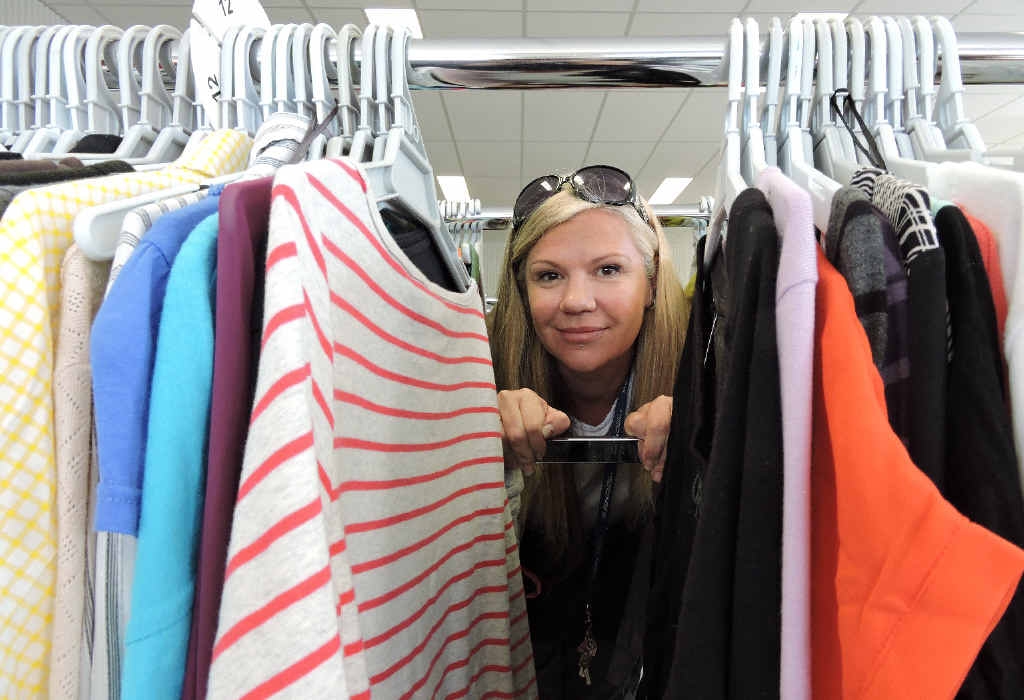 BARGAIN SHOPPER: Lifeline Warwick Clothing Superstore manager Stacey Friend loves to op-shop and said shoppers could easily save money by second-hand shopping.